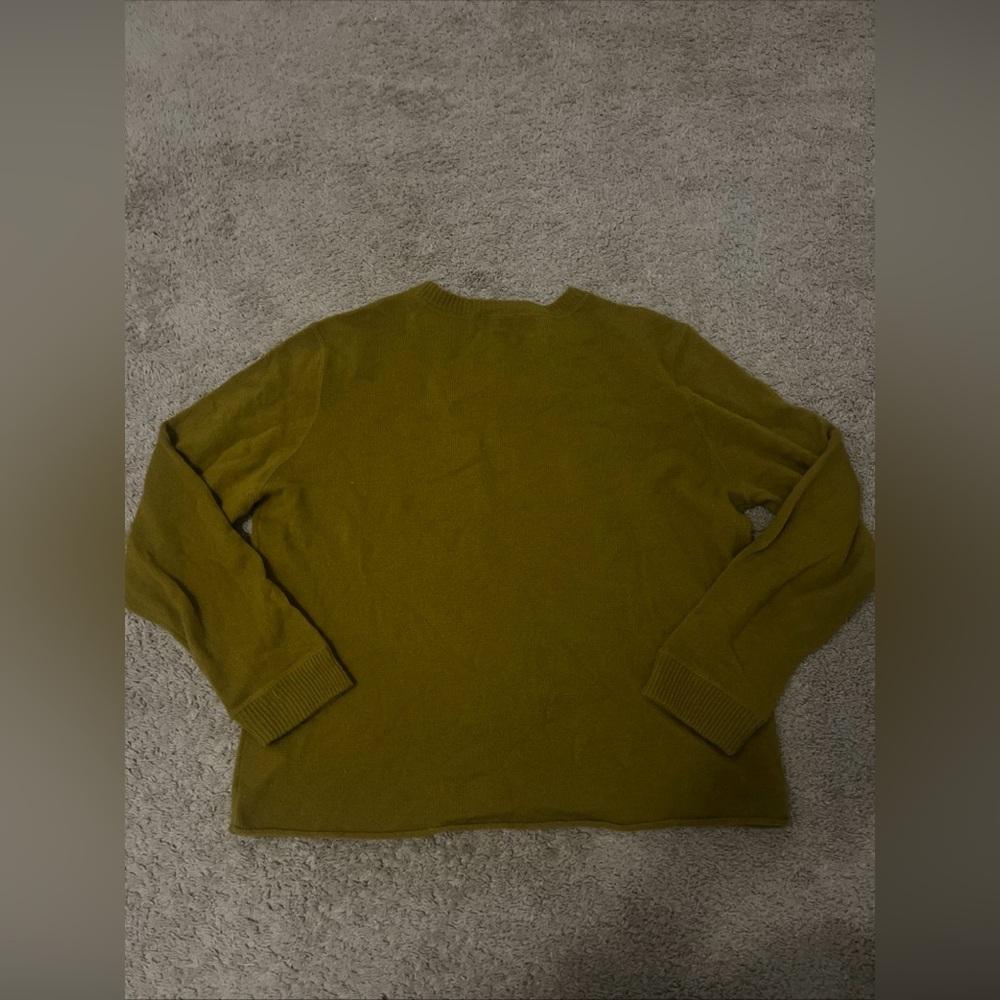 Reformation 100% Cashmere Boyfriend Oversized Pullover Sweater Topaz Medium - Picture 7 of 7